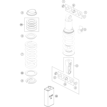 SHOCK ABSORBER DISASSEMBLED
