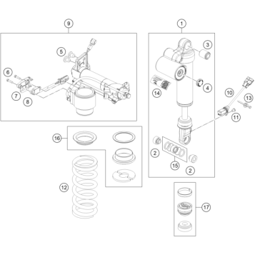 SHOCK ABSORBER DISASSEMBLED