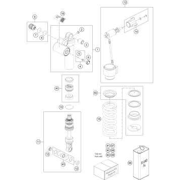 SHOCK ABSORBER DISASSEMBLED