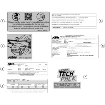 TECHNIC INFORMATION STICKER