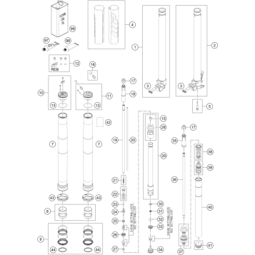 FRONT FORK DISASSEMBLED