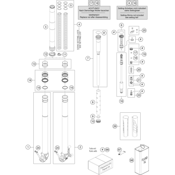 FRONT FORK DISASSEMBLED