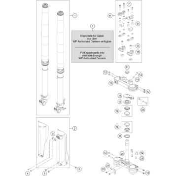 FRONT FORK, TRIPLE CLAMP