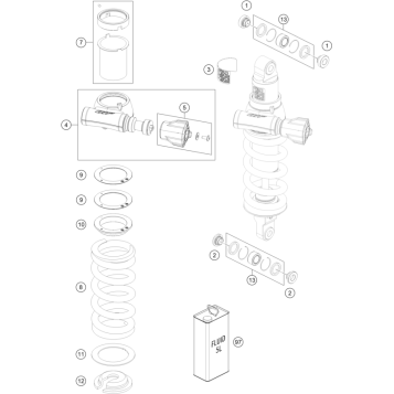SHOCK ABSORBER DISASSEMBLED
