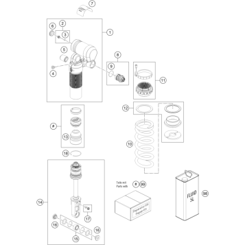 SHOCK ABSORBER DISASSEMBLED