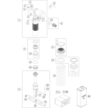 SHOCK ABSORBER DISASSEMBLED