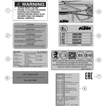 TECHNIC INFORMATION STICKER