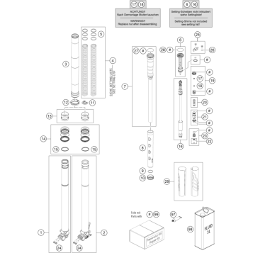 FRONT FORK DISASSEMBLED