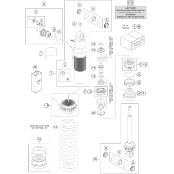 SHOCK ABSORBER DISASSEMBLED