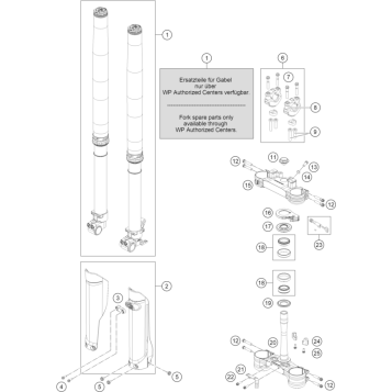 FRONT FORK, TRIPLE CLAMP