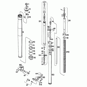 FRONT FORK DISASSEMBLED