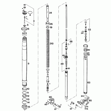FRONT FORK DISASSEMBLED