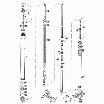 FRONT FORK DISASSEMBLED