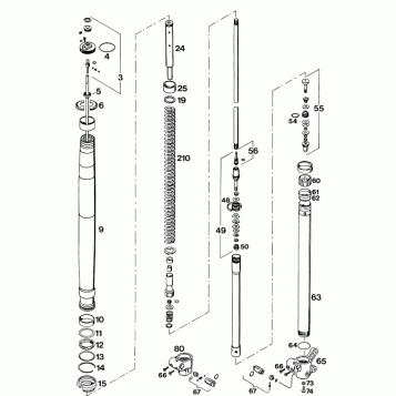 FRONT FORK DISASSEMBLED