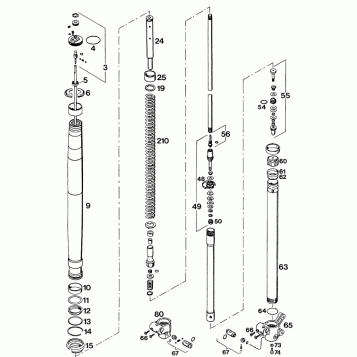 FRONT FORK DISASSEMBLED