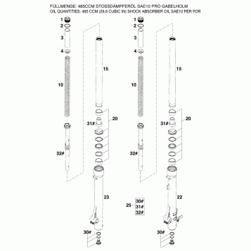 FRONT FORK DISASSEMBLED