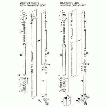 FRONT FORK DISASSEMBLED