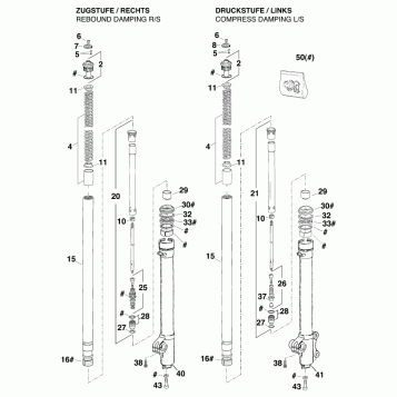 FRONT FORK DISASSEMBLED