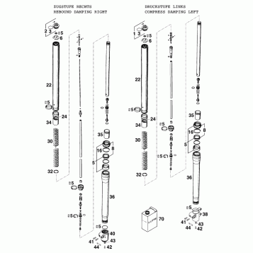 FRONT FORK DISASSEMBLED