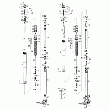 FRONT FORK DISASSEMBLED