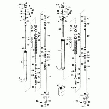 FRONT FORK DISASSEMBLED