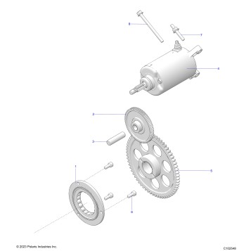 ENGINE, STARTER DRIVE - A25SEK57A4 (C102548)