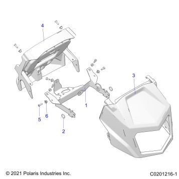 BODY, HEADLIGHT POD - A24SHR57AM (C0201216-1)