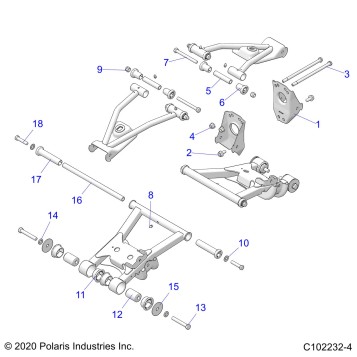 SUSPENSION, REAR CONTROL ARM, MOUNTING - A21SDA57A5 (C102232-4)