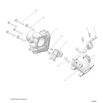ENGINE, THROTTLE BODY and FUEL RAIL - A25SEK57A4 (C102655)