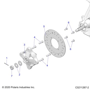 SUSPENSION, FRONT HUB and BRAKE DISC - A26SDA57A7 (C0211267-2)