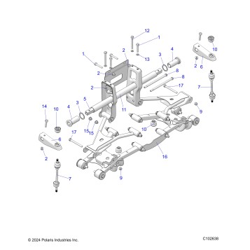 SUSPENSION, TORSION BAR - A25SKE57A1 (C102638)