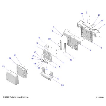 BODY, SEAT, PASSENGER, BACK - A26SWE57AL (C102444)