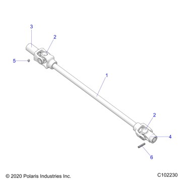 DRIVE TRAIN, FRONT PROP SHAFT - A26SDA57A7 (C102230)