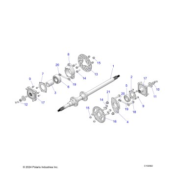 SUSPENSION, REAR AXLE,BEARING, DISC AND HUB - A23HBBO7B3/B7 (C102662)