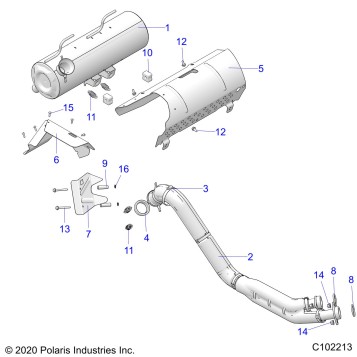ENGINE, EXHAUST - A20SXN85A8/CA8 (C102213)