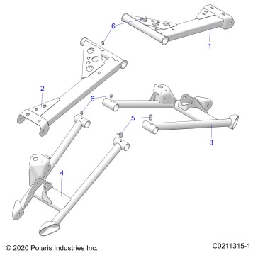 SUSPENSION, REAR CONTROL ARMS - A23SVA85A3 (C0211315-1)