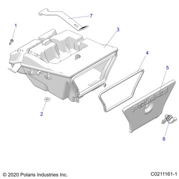 BODY, STORAGE BOX, REAR - A22SDE57A4/B4 (C0211161-1)