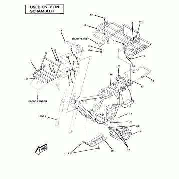 Frame Assembly with Racks-Scrambler (4910981098006A)