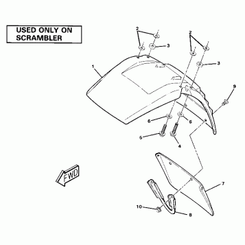 Front Fender-Scrambler. (4910981098010A)