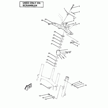 Steering Assembly-Scrambler (4910981098022A)