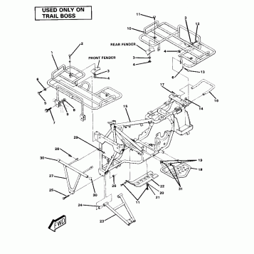 Frame Assembly with Racks-Trail Boss (4911701170004A)