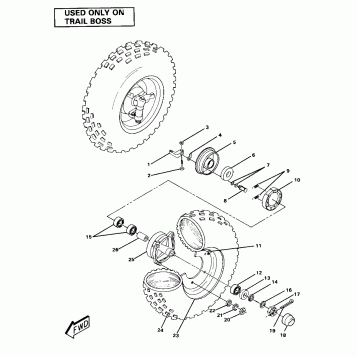 Front Wheel Assembly-Trail Boss (4911701170026A)