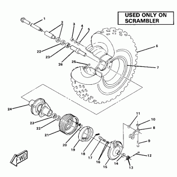 Front Wheel and  Brake Assembly. (4911701170030A)