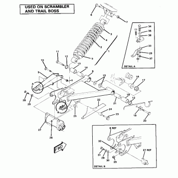 Swing Arm Weldment and  Rear Shock Assembly (4911701170032A)