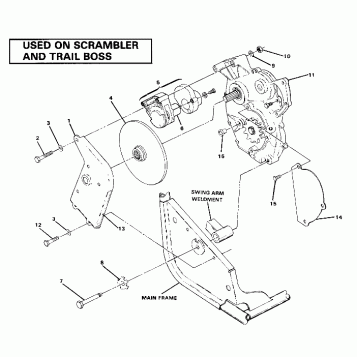 Right Hand Gearcase &  Brake Mounting. (4911701170037A)