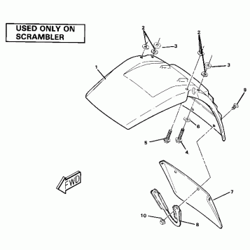 Front Fender-Scrambler. (4911991199010A)