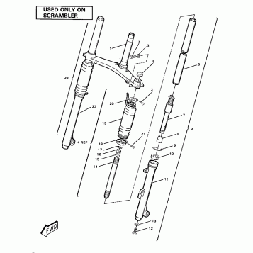 Front Fork Assembly-Scrambler (4911991199020A)