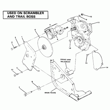 Right Hand Gearcase & Brake Mounting. (4911991199037A)
