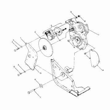 Right Hand Gearcase & Brake Mounting (4913491349029A)