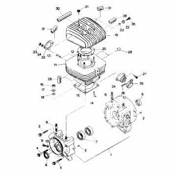 Crankcase and Cylinder Assembly (4913521352038A)